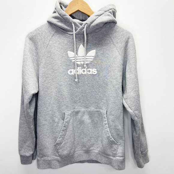 adidas Sweaters - Adidas Trefoil Gray Hoodie Sweatshirt